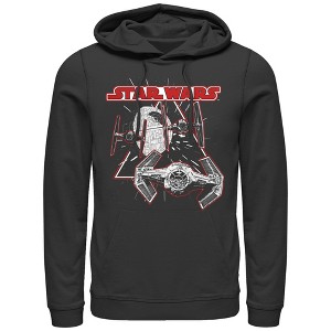 Men's Star Wars Death Star TIE Fighters Pull Over Hoodie - 1 of 3