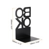 Unique Bargains Bookend, Alphabet Shaped Metal Support Book Holder for Home Office Stationery Storage - 2 of 4