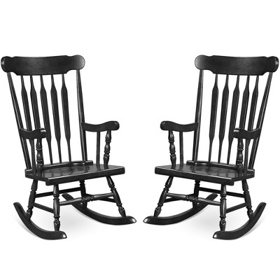 Costway Set Of 2 Wood Rocking Chair Porch Rocker Indoor Outdoor Seat   GUEST E5ebc63c Bbf3 4eac 93a3 Ab9e32976f2b