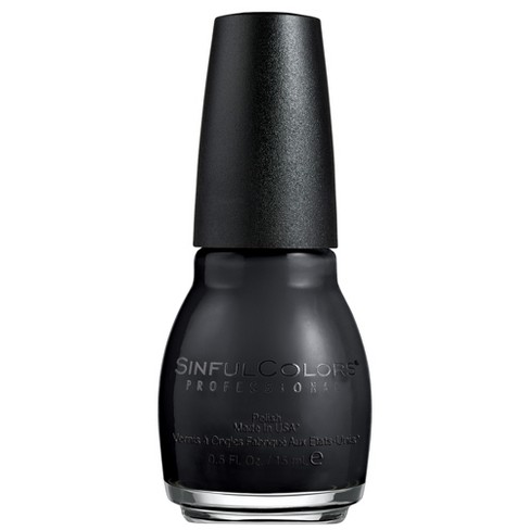 Sinful Colors Nail Polish Black On Black 0 5 Fl Oz Target