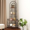Corner Bookshelf Rustic with Open Shelves and Space-Saving Design for Living Room 21.85in Wide - 3irtyhousy - 2 of 4