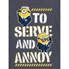 Seven Times Six Minions T-Shirt Boy's To Serve and Annoy Bob Stuart Short Sleeve Top Grey - 2 of 4
