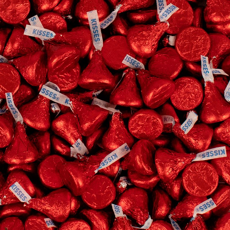 Red Hershey's Kisses Candy Milk Chocolates, 1 of 4