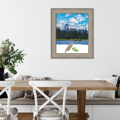 Fleur Silver Satin Finish Wood Wall Picture Frame