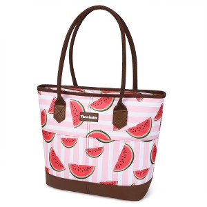 Tirrinia Large Insulated Lunch Tote Bag for Women, Cute Waterproof Leakproof Cooler Bag for Work, Adult Shopping Grocery Bags for Frozen Food - 1 of 4