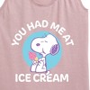 Women's - Peanuts - You Had Me At Ice Cream Graphic Racerback Tank - 2 of 4