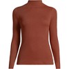 Lands' End Women's Drapey Rib Skimming Long Sleeve Mock Neck - 3 of 3