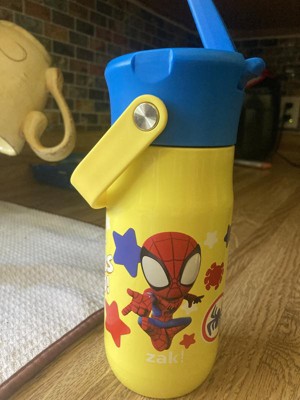 Zak Designs 14oz Stainless Steel Kids' Water Bottle with Antimicrobial Spout 'MARVEL Spidey and His Amazing Friends