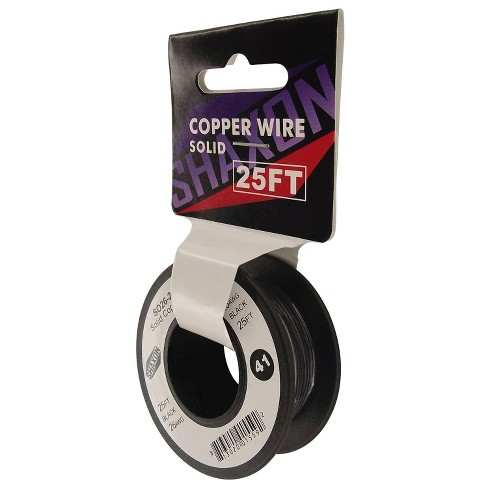Solid-Core Wire Spool - 25ft - 22AWG - Black