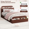 Jojoka Low Wood Platform Twin Size Bed Frame for Kids Bedroomwith Storage Headboard and Raised Footboard - 4 of 4