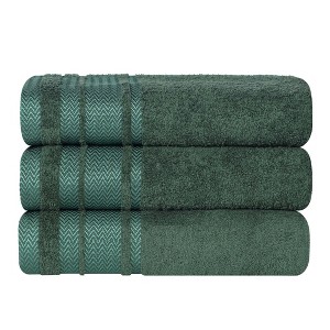 Cotton Medium Weight Bath Towel Set of 3 by Blue Nile Mills - 1 of 4