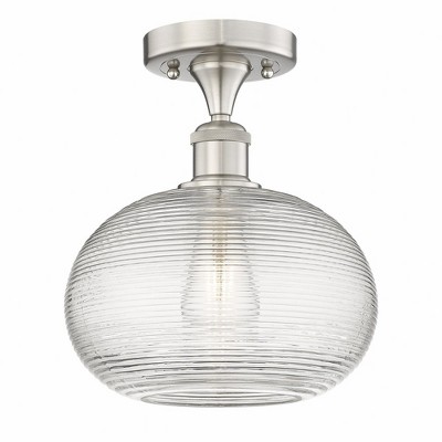 Ithaca - 1 Light Semi-Flush Mount In Industrial Style-9.63 Inches Tall and 10 Inches Wide