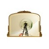 GDFStudio Uma Transitional Irregular Faux Leather Decorative Wall Mirror with 3-Color Adjustable Light - 4 of 4