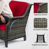 Bestier Patio Furniture Set, 5-Piece Wicker Conversation Set with Thick Cushion and Ottomans, Outdoor Rattan Sofa Chairs for Backyard, Garden, Porch - 2 of 4