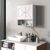 NicBex Bathroom Wall Mount Storage Cabinet Medicine Cabinet with 2 Doors & 3 Tier Storage Shelves - 2 of 4