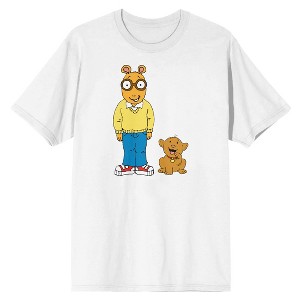 Arthur Pal & Arthur Crew Neck Short Sleeve Men's White T-shirt - 1 of 4