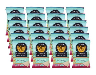 Siete Grain Free Sea Salt Tortilla Chips - Case of 24/1 oz