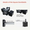 Weight Dumbbells, 33lb Exercise & Fitness Square Dumbbell, PU Weight Dumbbells With Non-Slip Grip for Home Gym Fitness Workout Strength Training - 3 of 4