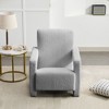 Hyleory 29.1'' Modern Accent Chair, Upholstered Lamb Fleece Adirondack Armchair for Living Room Makeup Room Bedroom - 4 of 4