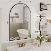 Acekool Arched Wall Mirror – Elegant Black Metal Frame for Bathroom & Home - 2 of 4