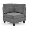 AZL1 Life Concept Sofas Single Modular Corner Sofa with Chenille Upholstery, and Armless, Ideal for Living room Bedroom, Gray, 31.5"*31.5"*36.5" - 2 of 4