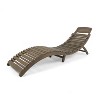Okak Outdoor Foldable Lounge Chairs,Wooden Outdoor Chaise Lounge for Patio,Beach,Yard - 3 of 4