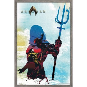 Trends International DC Comics Movie - Aquaman - Arthur Silhouette Framed Wall Poster Prints - 1 of 4