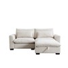 86.6" Corduroy Cloud Modular L-Shaped Sectional Sofa with Big Deep Seat and Storage Ottoman for Small Living Room - 4 of 4