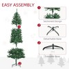 FURNIinspire Artificial Trees Tall Unlit Slim Artificial Christmas Tree, Christmas Decorations Indoor Living Room Decor, Green, 35.8"*35.8"*82.8" - 4 of 4
