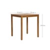 LuxenHome Outdoor Acacia Wood 37-Inch Counter Height 4-Person Dining Table Brown - 4 of 4