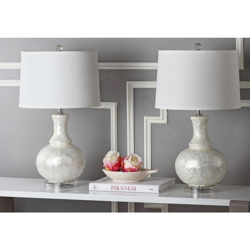 Shelley 25 Inch H Gourd Table Lamp (Set of 2) - White - Safavieh, 4 of 9