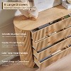 8 Drawer Dresser for Bedroom, 53.9" Wide Drawers with Gold Handles, Curved Profile, Wood Storage Dressers Organizer for Living Room - 4 of 4