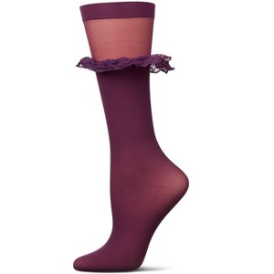 Memoi Women's Ruffleina Anklet Socks - 1 of 2