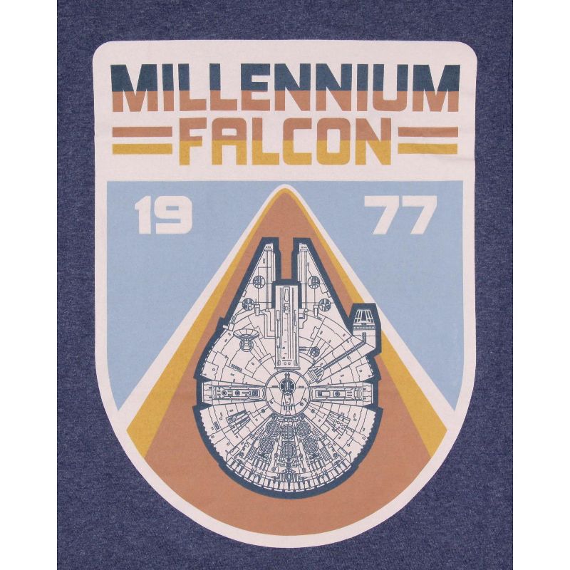 Star Wars Men's Millennium Falcon 1977 Licensed Graphic Adult T-Shirt, 2 of 5