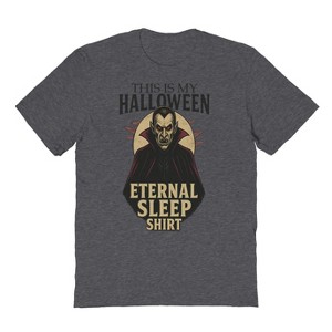 Rerun Island Men Halloween Eternal Sleep Shirt Dracula Short Sleeve Graphic Cotton T-Shirt - 1 of 4