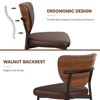Gikpal Dining Chairs, Dining Room and Kitchen Chairs, Mid Century Modern Upholstered PU Leather Accent Chairs with Walnut Bentwood & Enlarged Cushion - 3 of 4