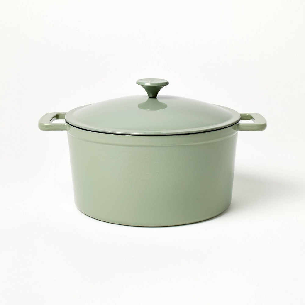 Photos - Pan 7.5qt Enamel Dutch Oven Sage Green - Figmint™