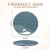 Unique Bargains Round Heat Resistant Non-Slip Silicone Trivet Mat for Pots Coasters 2 Pcs - 2 of 3