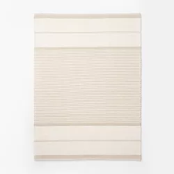 7'x10' Marina Striped Wool/Cotton Area Rug Cream - Threshold™ designed with Studio McGee