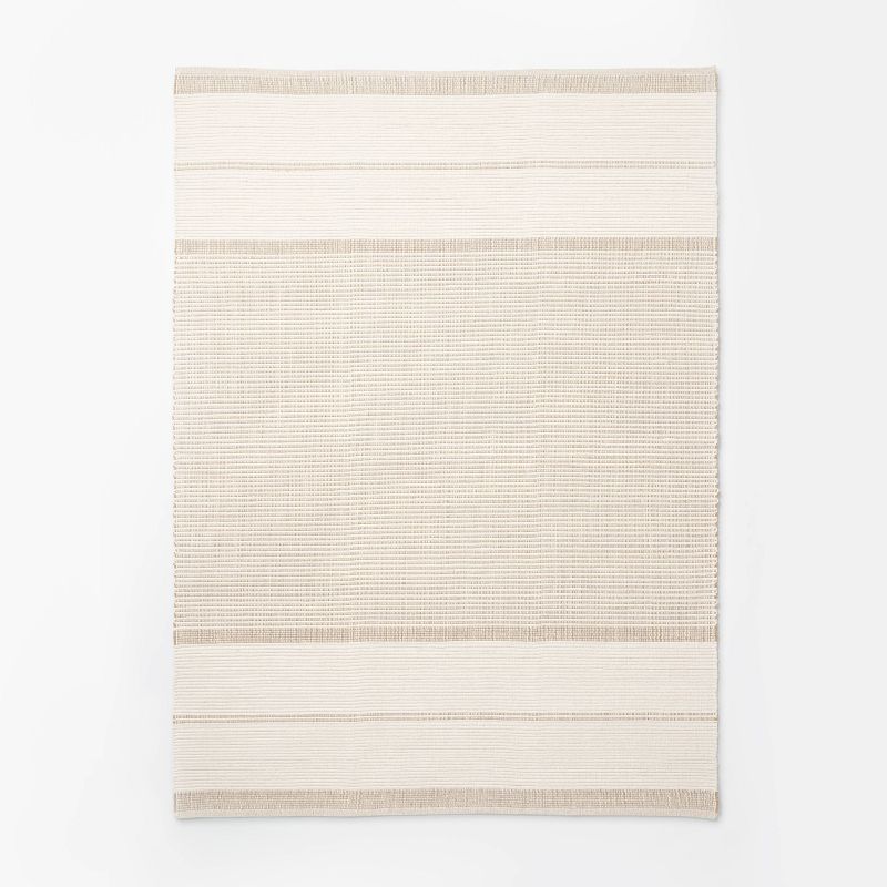 7&#39;x10&#39; Marina Striped Wool/Cotton Area Rug Cream - Threshold&#8482; designed with Studio McGee, 1 of 6