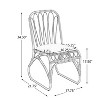 Infurnic Patio Dining Chairs 2PCS Outdoor Wicker with Washable Cushions for Backyard, Poolside, Garden Spaces Use, Black, 17.75"*21.75"*34.5" - 3 of 4
