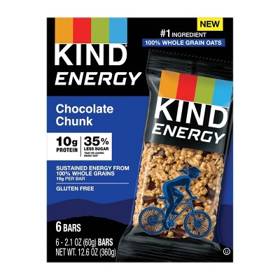 KIND Energy Bar Chocolate Chunk - 12.6oz/6ct