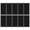 vidaXL 5-Panel Room Divider Black 98.4"x86.6" Fabric - 3 of 4