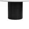 54" Jaramillo Dining Table Engineering Marble Top Black Finish - Acme Furniture: Elegant Rectangular Kitchen Table, Metal Pedestal Base - image 4 of 4