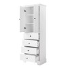 Ridstar 68.1 in. H White Bathroom Storage Cabinet with 2 Doors and 4 Drawers - 4 of 4
