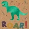 Blue Panda 24 Pack Dinosaur Party Bags with Handles, Green Foil T-Rex for Kids Birthday, Dino Themed Baby Shower Party Favor (8.6 x 6.3 X 3.2 In) - 3 of 4