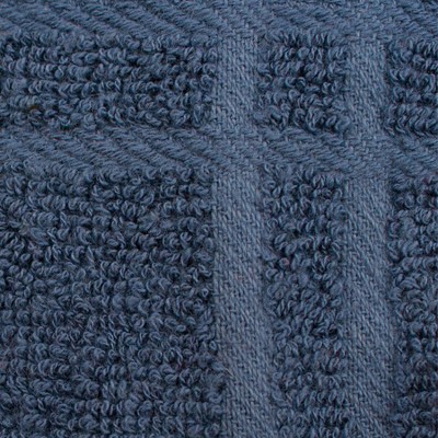 Federal Blue Cotton Terry Kitchen Towel Set with Hook-and-Loop Closure