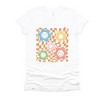 Simply Sage Market S.W.Smiley Checkered Flowers And Smiley Short Sleeve Tee - 2 of 4