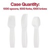 Smarty Had A Party White Plastic Cutlery Set - 1000 Sets - 3 of 4