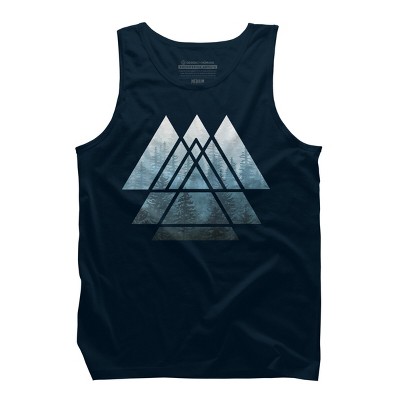 Men's Design By Humans Misty Forest Sacred Geometry By Maryedenoa Tank Top